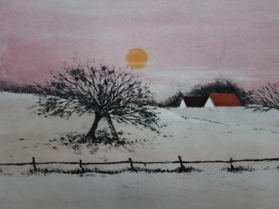 Annapia ANTONINI : Le soleil d’hiver, Gravure originale signée 2