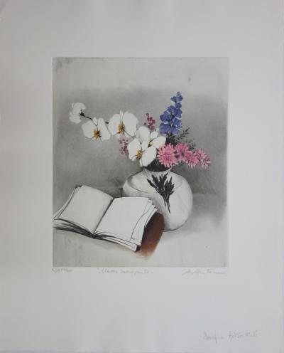 Annapia ANTONINI : Nature morte, Gravure originale signée 2