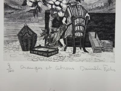 Danièle FUCHS: Oranges and lemons, Original etching 2