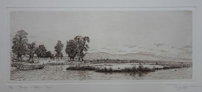 René BONVALOT: Landscape of Africa, Original etching 2