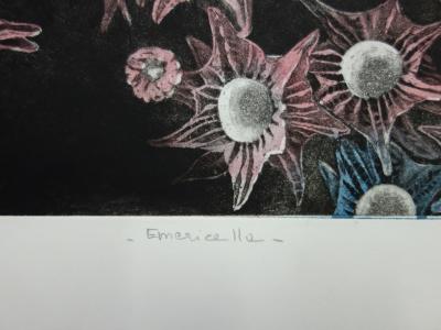 Simone VRAIN : Edelweiss, Gravure originale signée 2