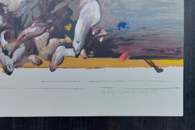 Ahmed Shahabuddin  - JO Barcelone, 1992 -Grande  sérigraphie originale signée au crayon 2