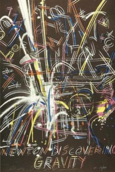Dennis OPPENHEIM -Gravity 1992  - GRANDE  lithographie originale signée au crayon 2