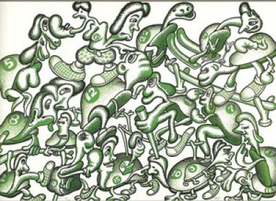 Peter Saul - Jeux Olympiques Barcelone, 1992  - Grande lithographie originale signée au crayon 2