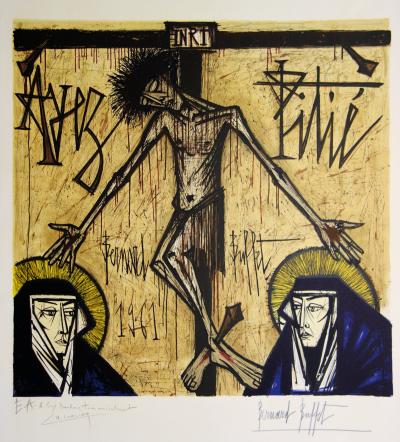 Bernard BUFFET : Le Christ, Ayez Pitié - Lithographie originale signée, 1961 2