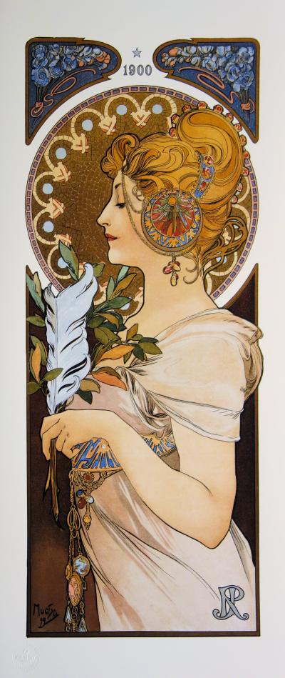 Alphonse MUCHA (d’après) : La Plume - Giclée sur vélin 2