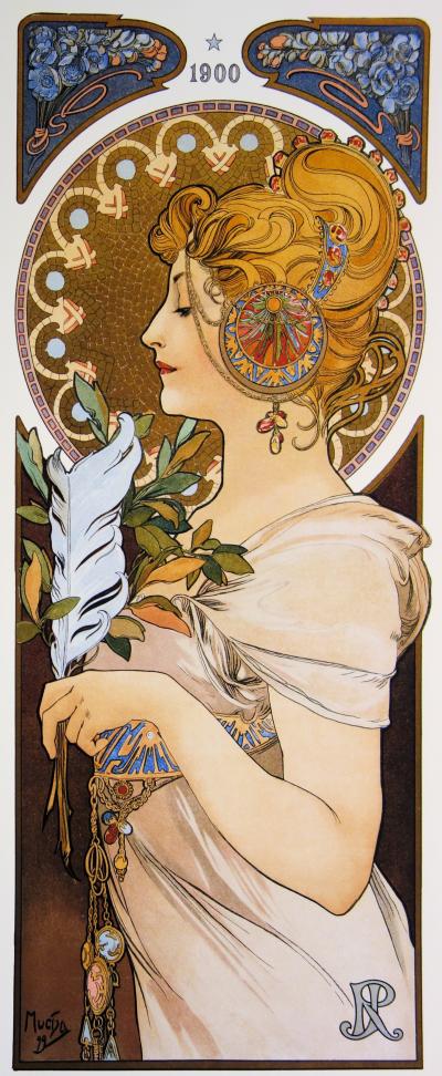 Alphonse MUCHA (d’après) : La Plume - Giclée sur vélin 2