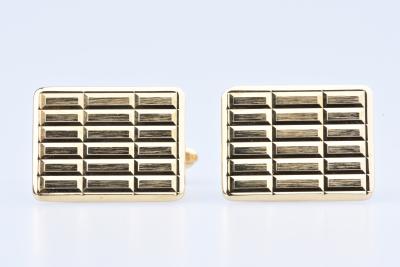 Boutons de Manchettes Forme Rectangulaires en Or Jaune 18 ct (750/1000) 2