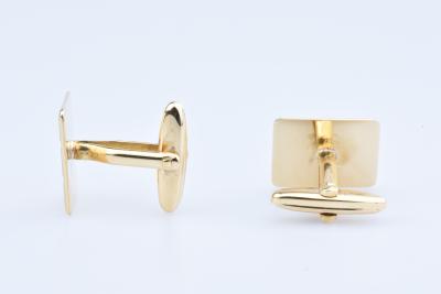 Boutons de Manchettes Forme Rectangulaires en Or Jaune 18 ct (750/1000) 2