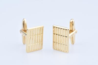 Boutons de Manchettes Forme Rectangulaires en Or Jaune 18 ct (750/1000) 2