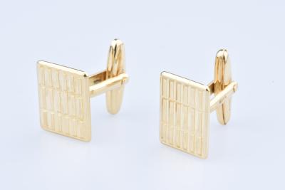 Boutons de Manchettes Forme Rectangulaires en Or Jaune 18 ct (750/1000) 2
