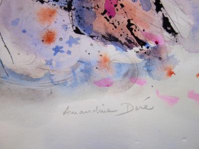 Amandine Doré : Vénus émergeant des eaux - Aquarelle originale signée 2