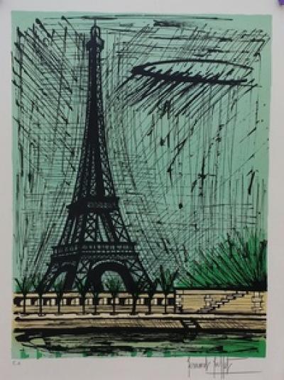 Bernard BUFFET - Tour Eiffel - Lithographie originale  signée au crayon 2