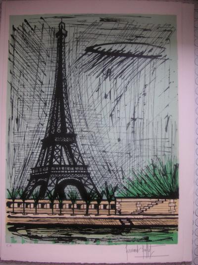 Bernard BUFFET - Tour Eiffel - Lithographie originale  signée au crayon 2