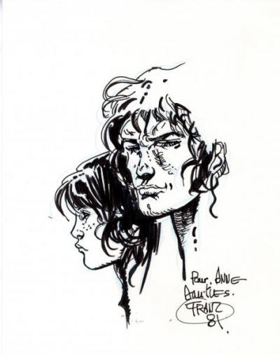 FRANZ. Jugurtha. Jugurtha & Vania.Dessin original à 2