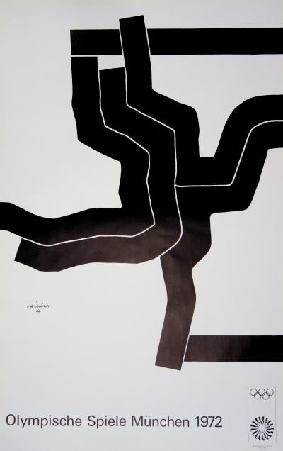 Eduardo CHILLIDA : Compositon JO, 1972 - Affiche lithographique signée 2