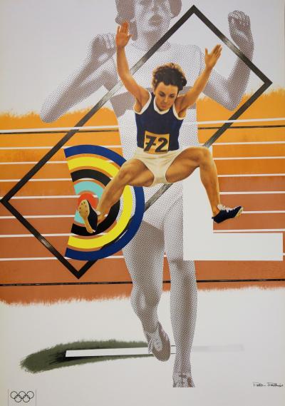Peter PHILIPS : Athlétisme, Plus haut, plus fort, plus loin - Lithographie signée 1972 2