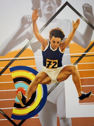 Peter PHILIPS : Athlétisme, Plus haut, plus fort, plus loin - Lithographie signée 1972 2