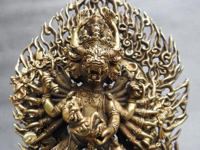 Tibet, XXe siècles, statue en bronze Mahakala 2