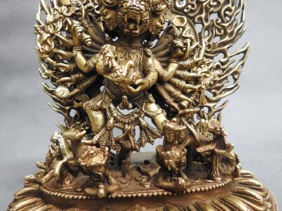 Tibet, XXe siècles, statue en bronze Mahakala 2