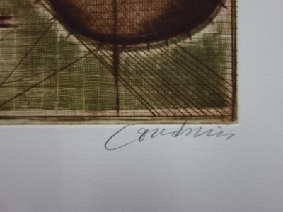 Brigitte COUDRAIN : Les oignons, Gravure originale signée 2
