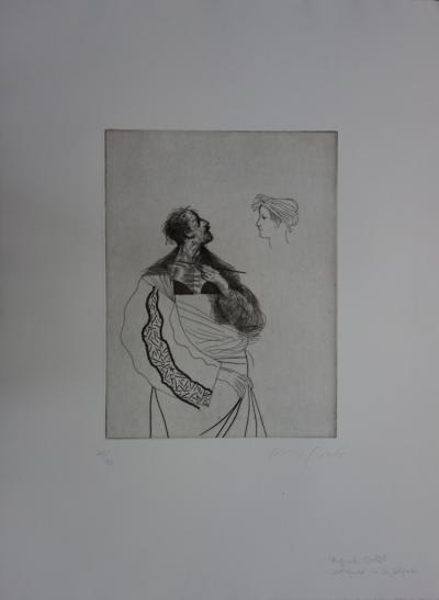 Miguel CONDE : Le peintre et son modèle, Gravure originale signée 2
