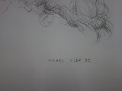 Michel CIRY : Jeune fille de profil, Gravure originale signée 2