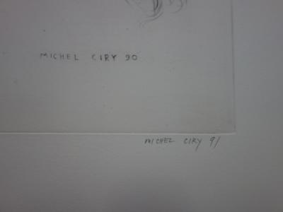 Michel CIRY : Jeune fille de profil, Gravure originale signée 2