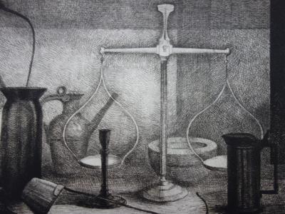 Jean-Marie ESTEBE - Nature morte au coquillage, Gravure originale signée 2