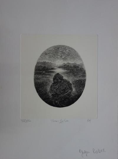 Georges RUBEL - Hommage an Roger Kowalski, Original signierte Radierung 2
