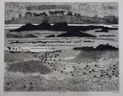 Jacques RAMONDOT - Bretagne, Marée basse, Gravure originale signée 2