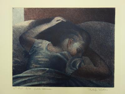 Philippe LELIEVRE - Petite dormeuse, Gravure originale signée 2