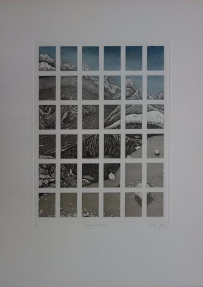 Marc JURT - Landscape and landscapes, Original signed etching 2