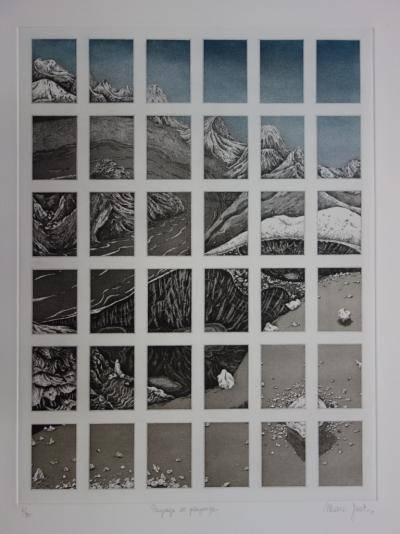 Marc JURT - Paysage et paysages, Gravure originale signée 2