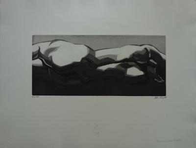 Maurice CHOT-PLASSOT - Nu allongé, Gravure originale signée au crayon 2