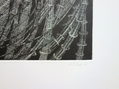 Hélène CSECH - Sillages, Gravure originale signée 2