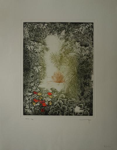 Alfonso AYUSO - Estival, Gravure originale signée 2