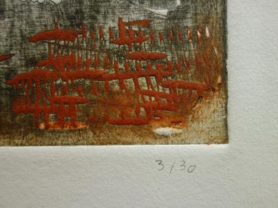Martin BISSIERE - Vagabonds, Gravure originale signée 2