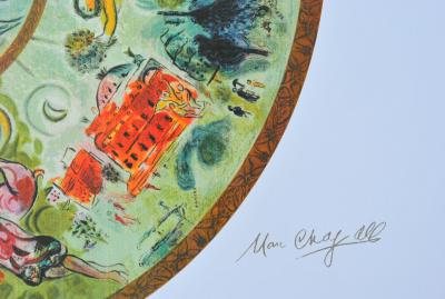 Marc CHAGALL (d’après) - Plafond de L’opéra Garnier - Lithographie signée 2