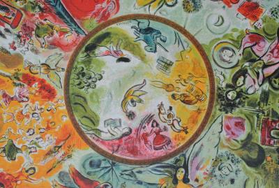 Marc CHAGALL (d’après) - Plafond de L’opéra Garnier - Lithographie signée 2