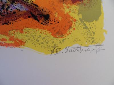 Maurice-Elie SARTHOU : Récifs noirs, Lithographie originale signée au crayon 2