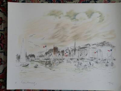 André HAMBOURG - Port - Lithographie originale signée au crayon 2