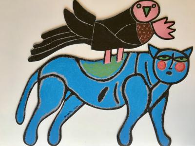 Corneille Le Chat Et L Oiseau Sculpture En Metal Art Moderne Plazzart Corneille Le Chat Et L Oiseau Sculpture En Metal Art Moderne Plazzart