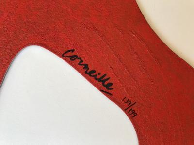 Corneille - Le chat rouge Sculpture originale signée par Corneille 2