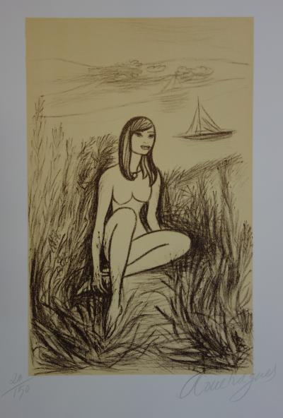Louis TOUCHAGUES - Sirene, original signed lithograph 2