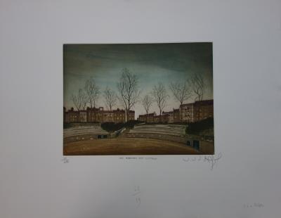 J.J.J. RIGAL - Les arènes de Lutèce, Gravure originale signée 2