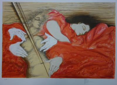 Henry WESTEL - Les dormeuses enchantées, lithographie originale signée 2