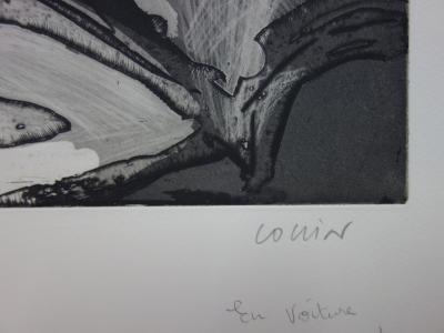 Pierre COLLIN - En voiture, gravure originale signée 2