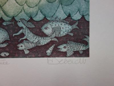 Françoise DEBERDT - L’arche couronnée, gravure originale signée 2