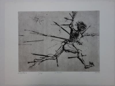 Mordecai MOREH - Le Rebelle, gravure originale signée 2